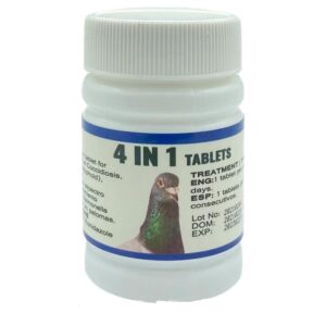 4 in 1 Tablets for Pigeons - For Cocci, E. Coli, Salmonella & Canker