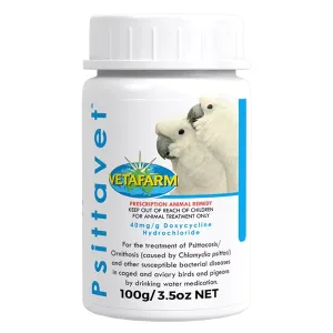 Psittavet (Vetafarm) a Soluble Powder  Effective Treatment for Psittacosis & Ornithosis in Birds
